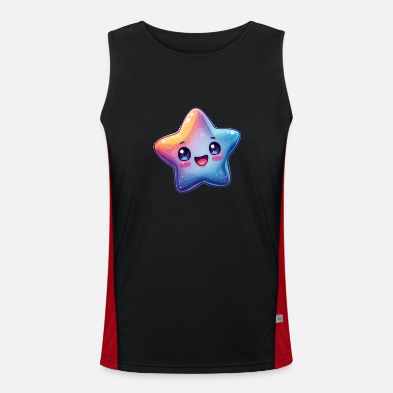 Stern Funktionelles Kontrast-Tank Top für Männer 
