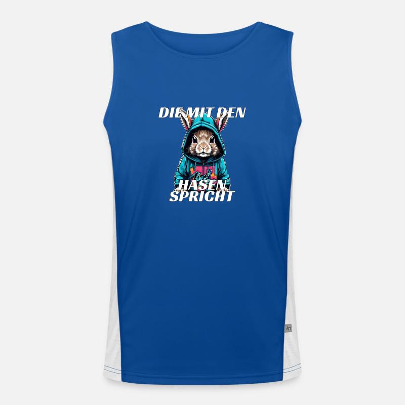 Die mit den Hasen spricht Funktionelles Kontrast-Tank Top für Männer 