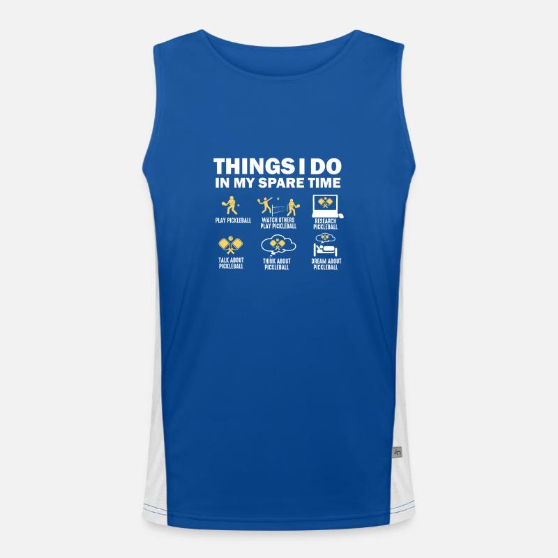 Dinge, die ich in meiner Freizeit mache: Pickleball Funktionelles Kontrast-Tank Top für Männer 