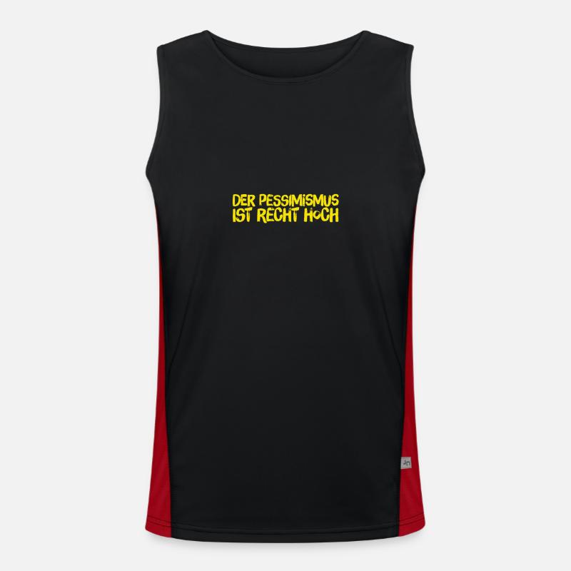 I'm rather pessimistic Men's Functional Contrast Tank Top 