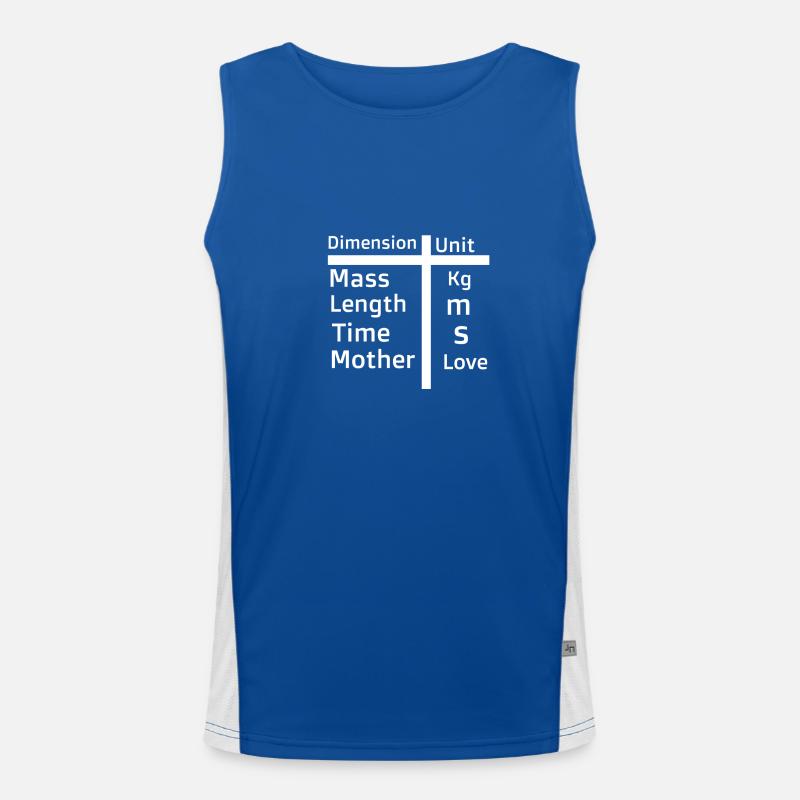 "Mama ist eine Dimension, Liebe ist die Einheit"Muttertag Funktionelles Kontrast-Tank Top für Männer 