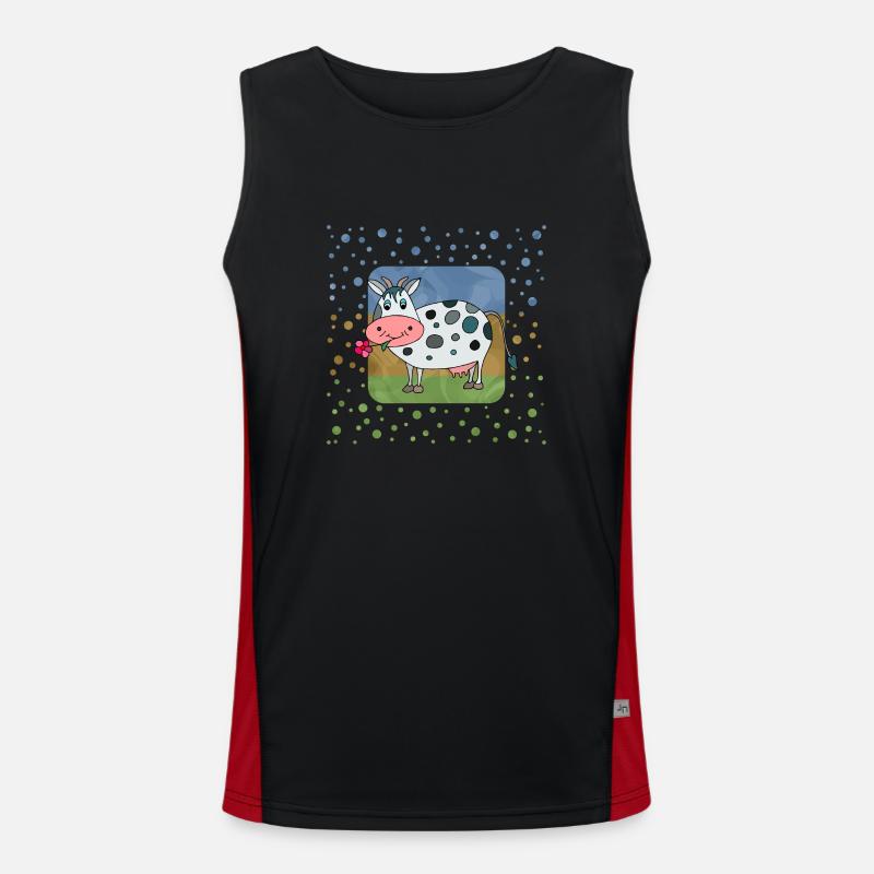 Kuh Funktionelles Kontrast-Tank Top für Männer 