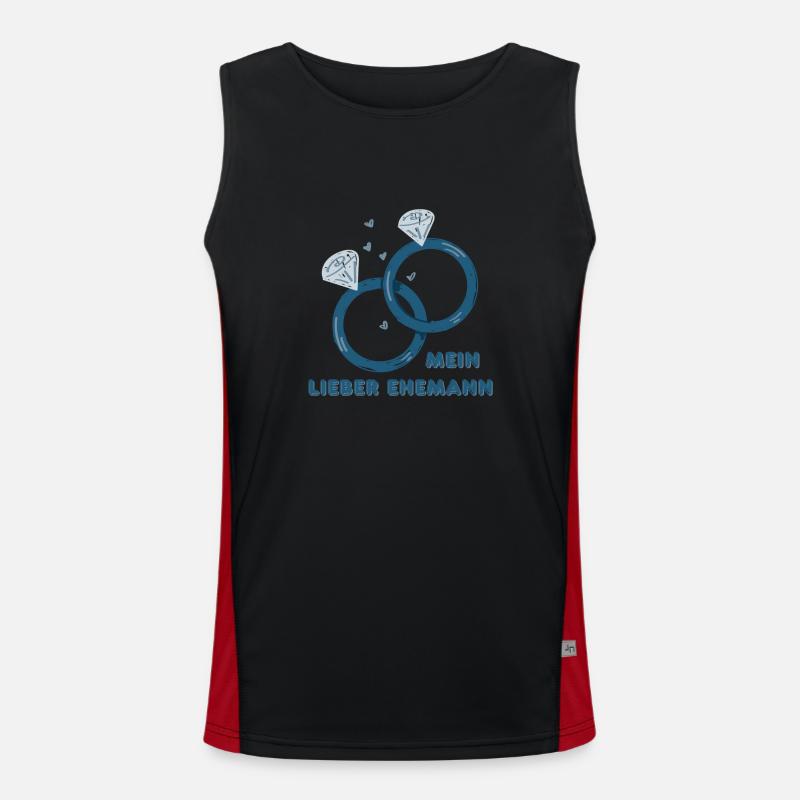 Mein lieber Ehemann Funktionelles Kontrast-Tank Top für Männer 