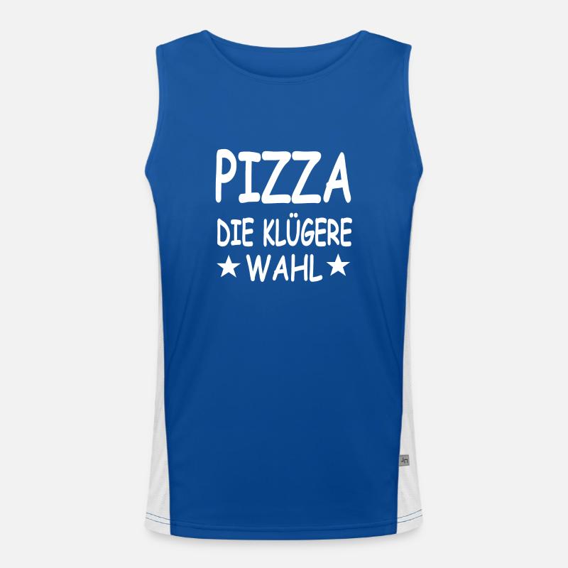 Pizza Funktionelles Kontrast-Tank Top für Männer 