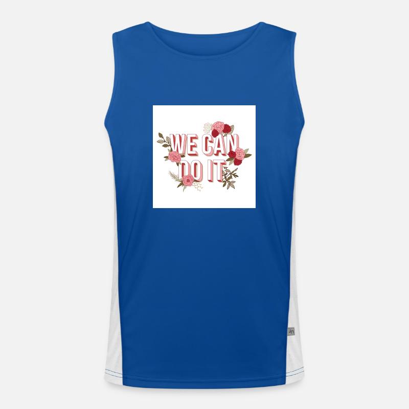 We can Do it Funktionelles Kontrast-Tank Top für Männer 