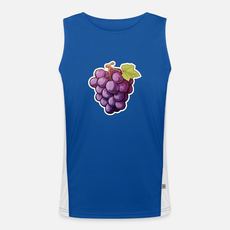 Grapes or dark vine Men's Functional Contrast Tank Top 
