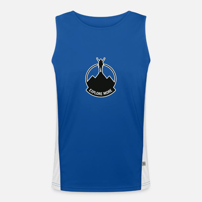 Explore more - Wanderer Funktionelles Kontrast-Tank Top für Männer 