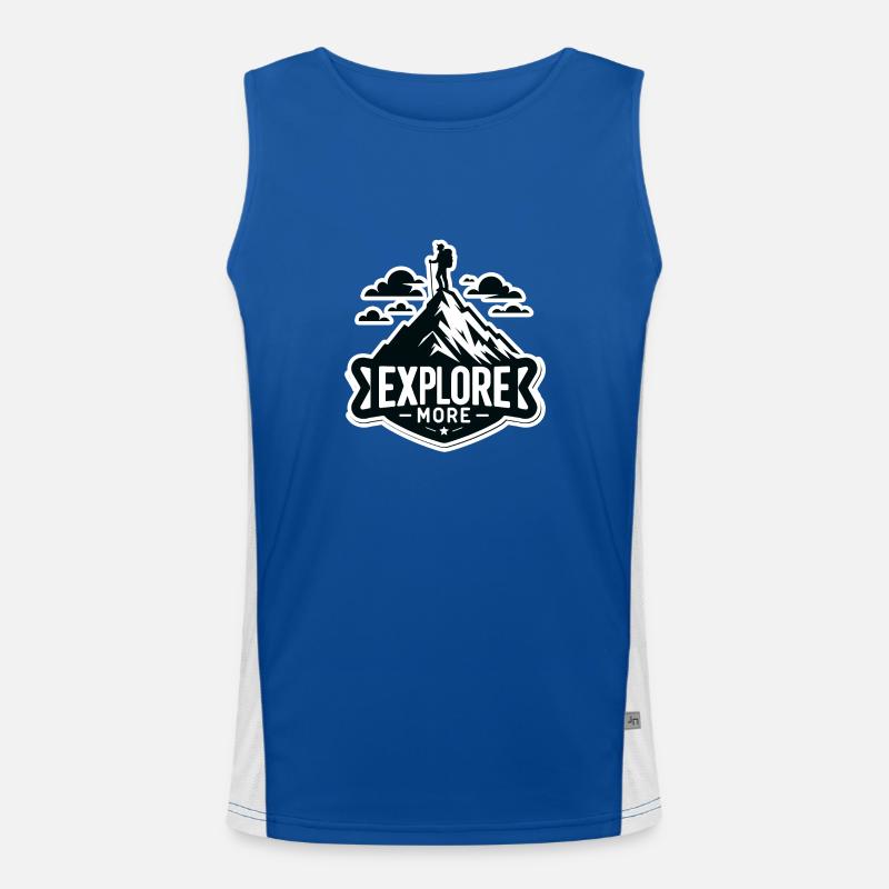 Explore more - Wanderer Funktionelles Kontrast-Tank Top für Männer 