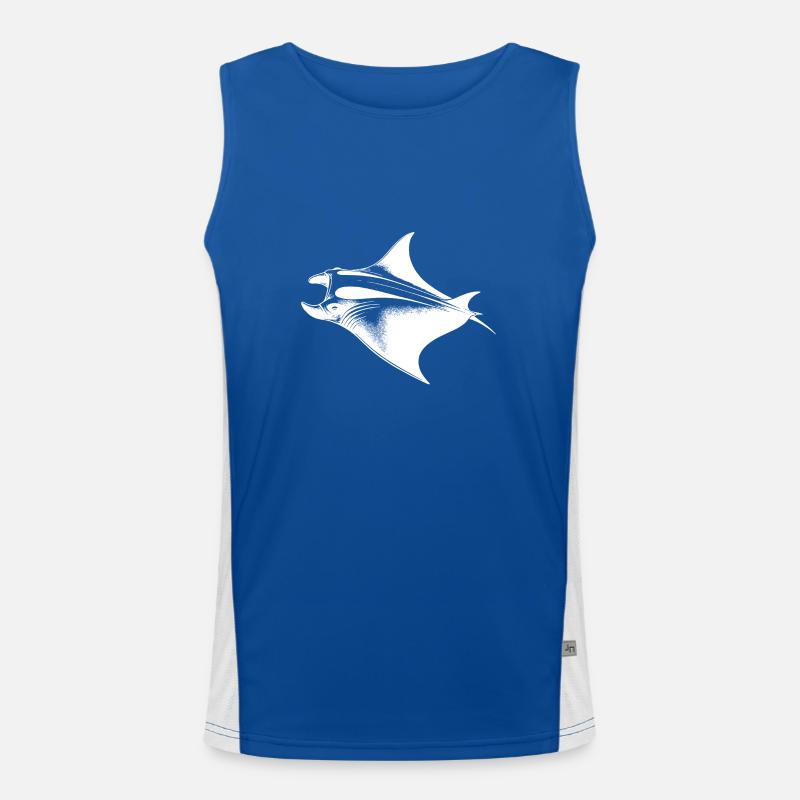 Riesiger eleganter Mantarochen im Unterwasser Flug Funktionelles Kontrast-Tank Top für Männer 