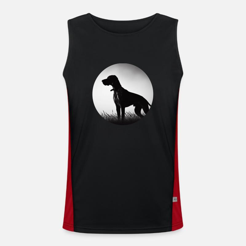 German shorthaired pointer Men's Functional Contrast Tank Top 