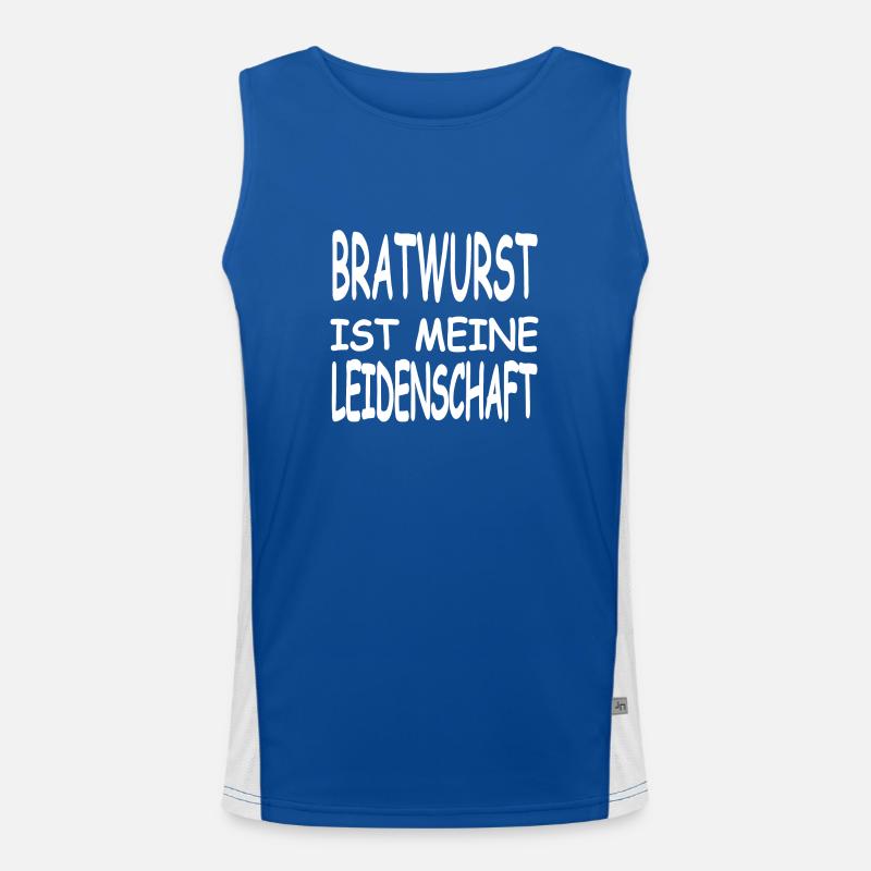 Bratwurst Funktionelles Kontrast-Tank Top für Männer 