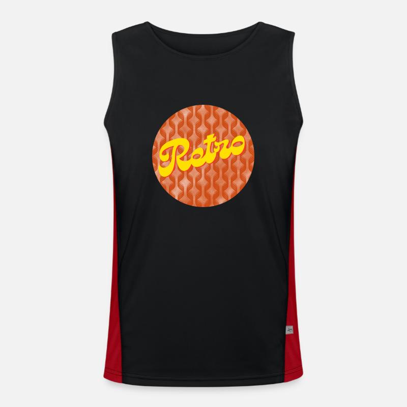 Retro Funktionelles Kontrast-Tank Top für Männer 