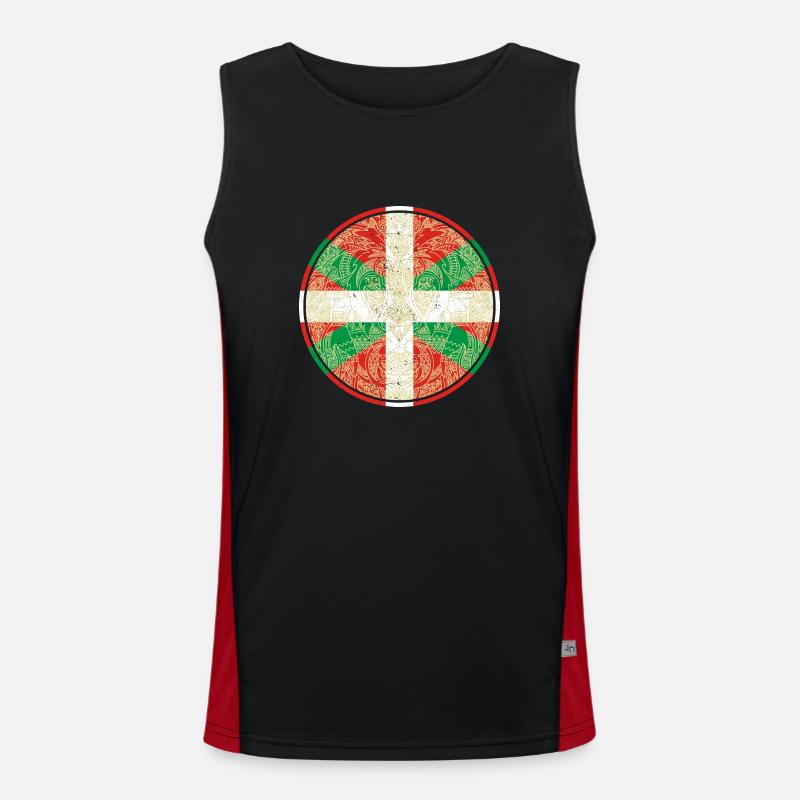 Basken Baskenland Spanien Herkunft Basco Funktionelles Kontrast-Tank Top für Männer 