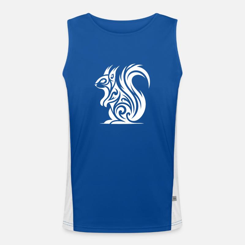 Süsses Eichhörnchen in Tattoo Style Funktionelles Kontrast-Tank Top für Männer 