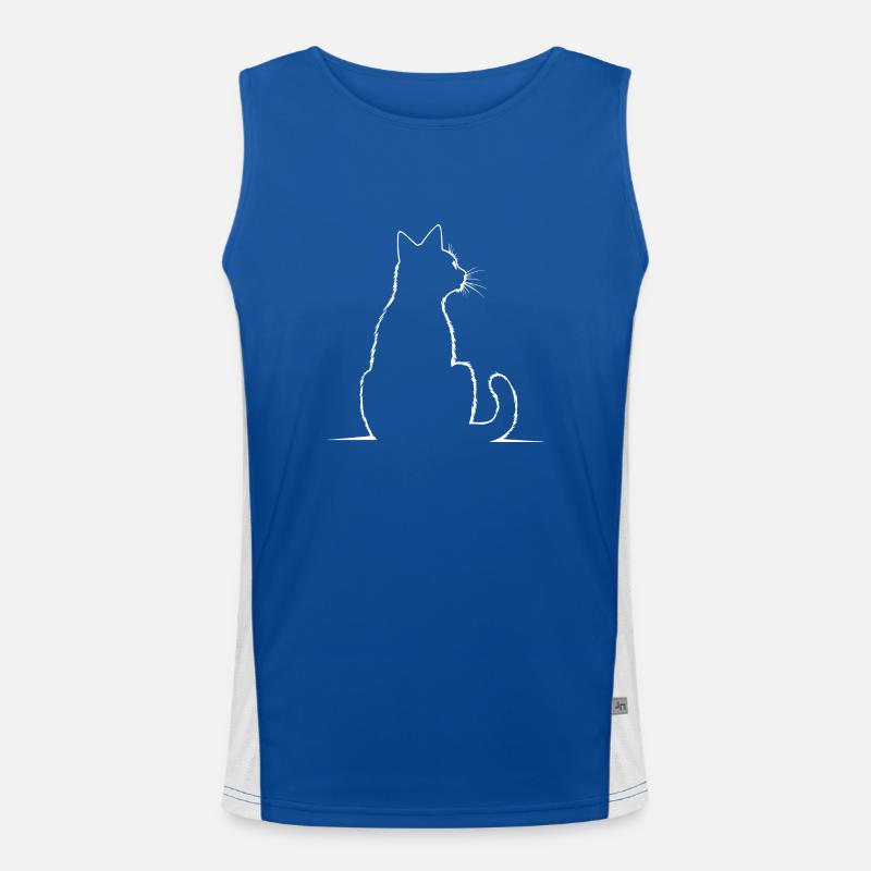 Chat, Motif De Chat Débardeur respirant contrasté Homme 
