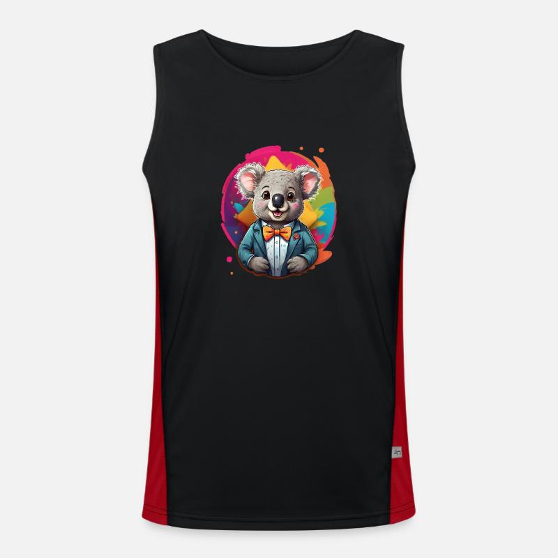 Funny Comic Koala Men's Functional Contrast Tank Top 