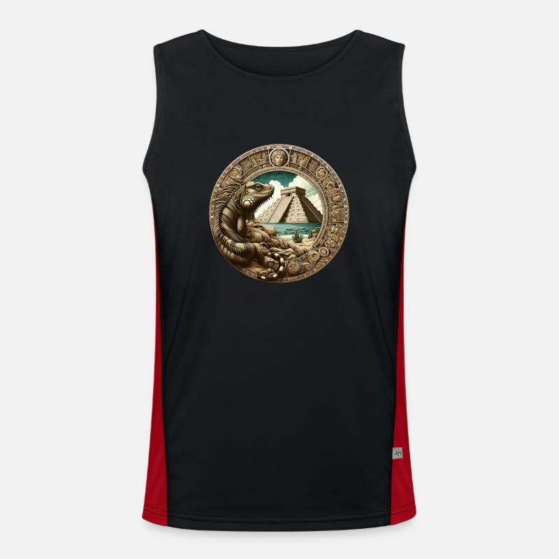 Die Urzeit der Maya Funktionelles Kontrast-Tank Top für Männer 