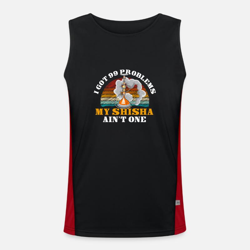 Water Pipe Smoking Pipe Oriental Men's Functional Contrast Tank Top 