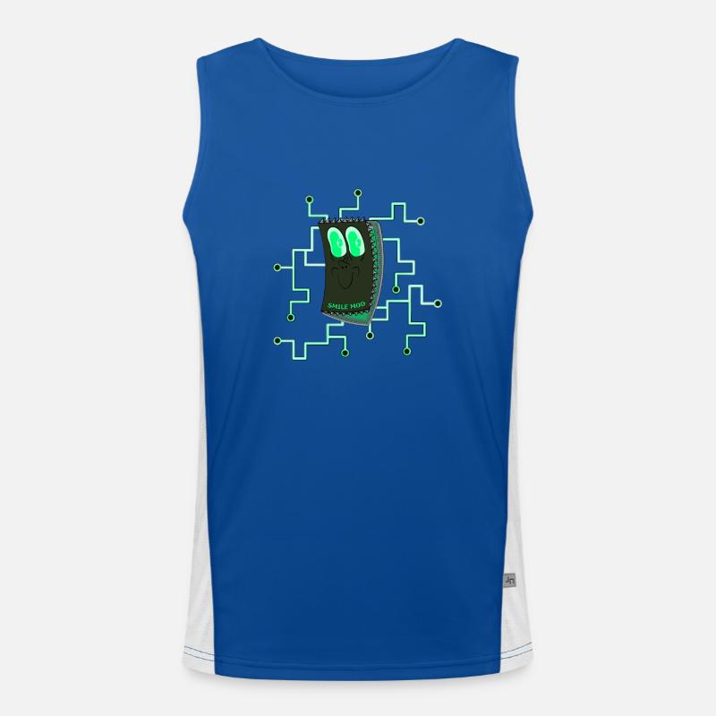 LÄCHELN MOD Funktionelles Kontrast-Tank Top für Männer 