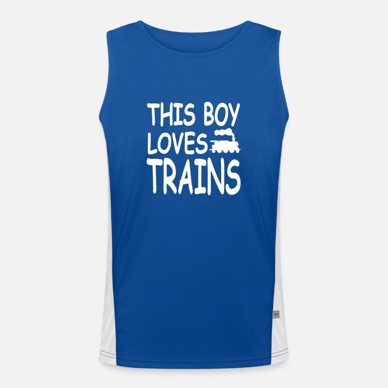 Eisenbahn Funktionelles Kontrast-Tank Top für Männer 