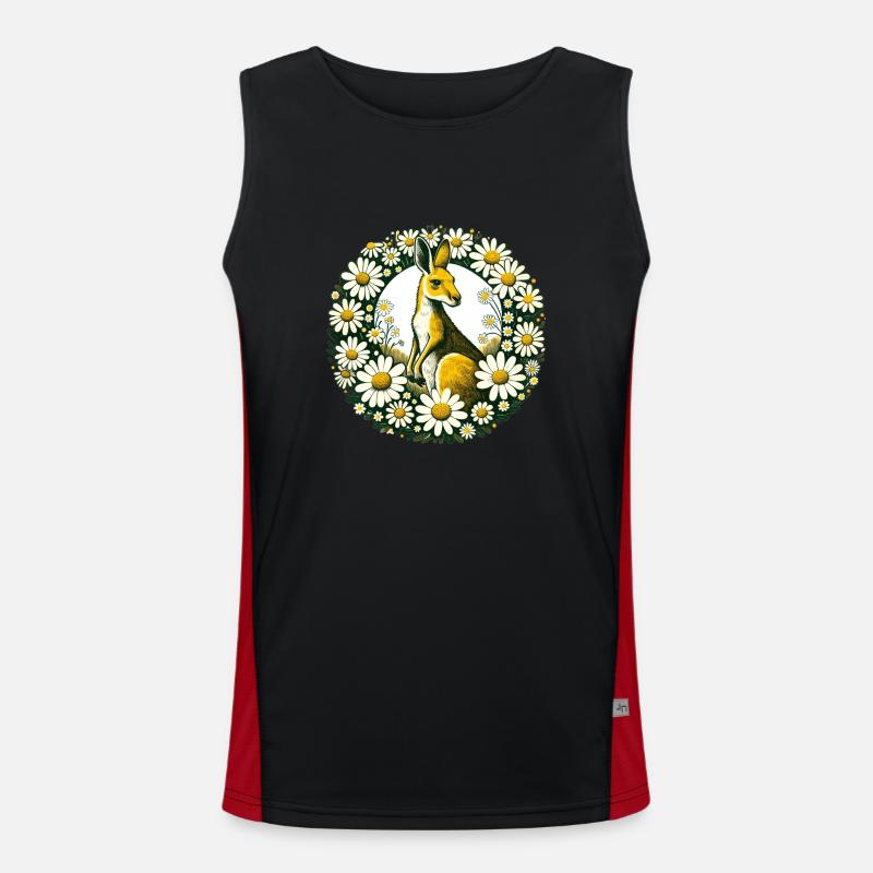 Australisches Känguru Funktionelles Kontrast-Tank Top für Männer 