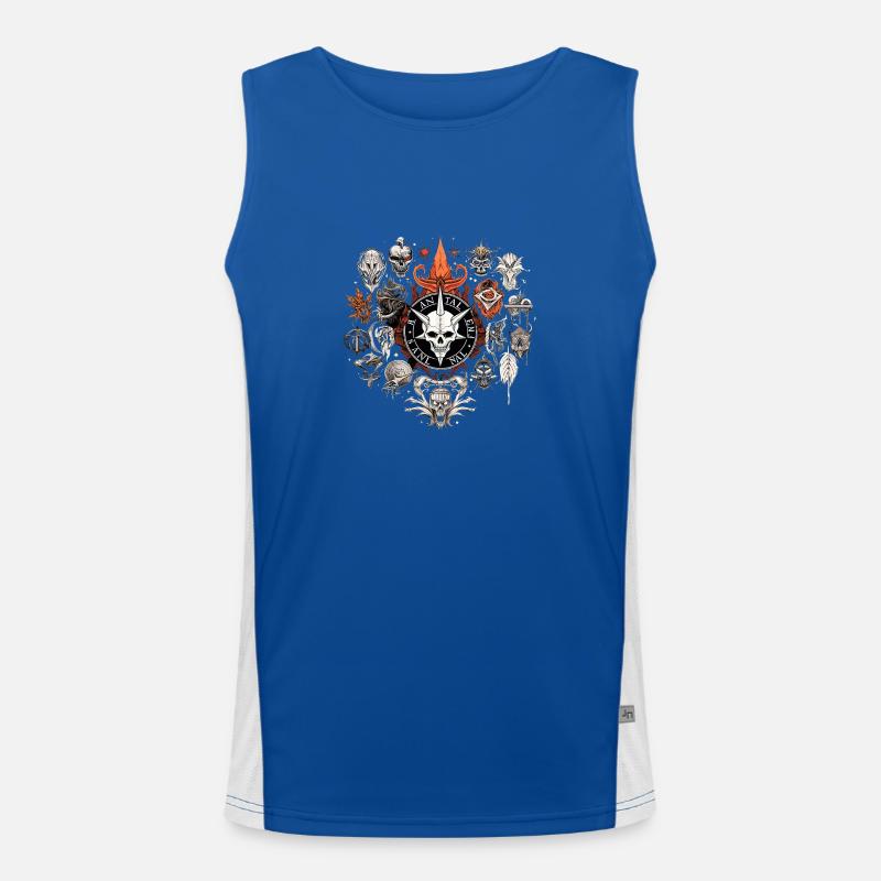 Skull Escapade Men's Functional Contrast Tank Top 