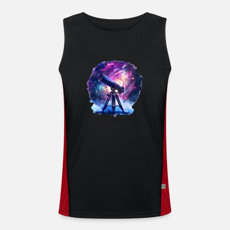 Die Wunder des Kosmos zu entdecken Funktionelles Kontrast-Tank Top für Männer 