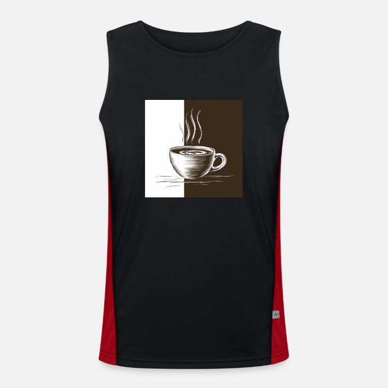 Coffee time Men's Functional Contrast Tank Top 