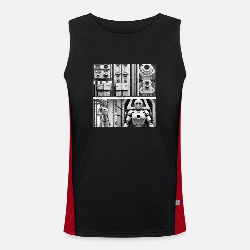 Robot Men's Functional Contrast Tank Top 