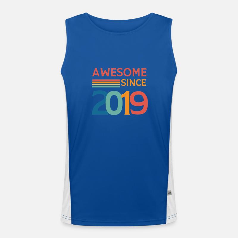 Awesome since 2019 Débardeur respirant contrasté Homme 