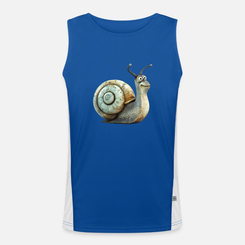 Escargot de vigne drôle Débardeur respirant contrasté Homme 