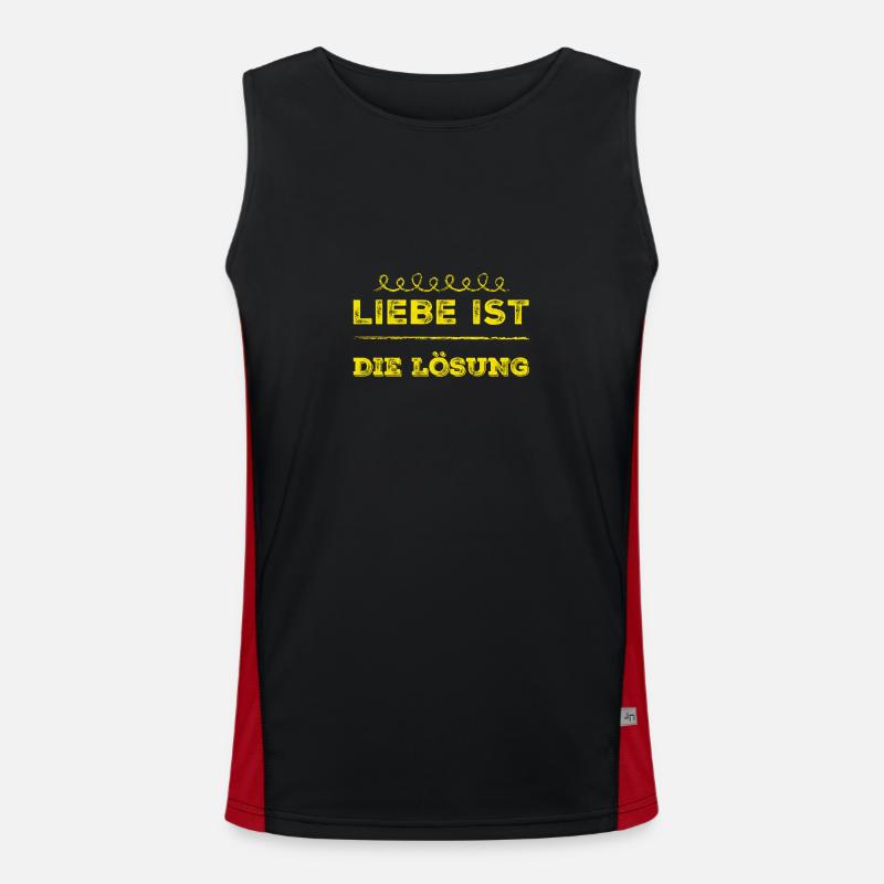 Love is the solution Men's Functional Contrast Tank Top 