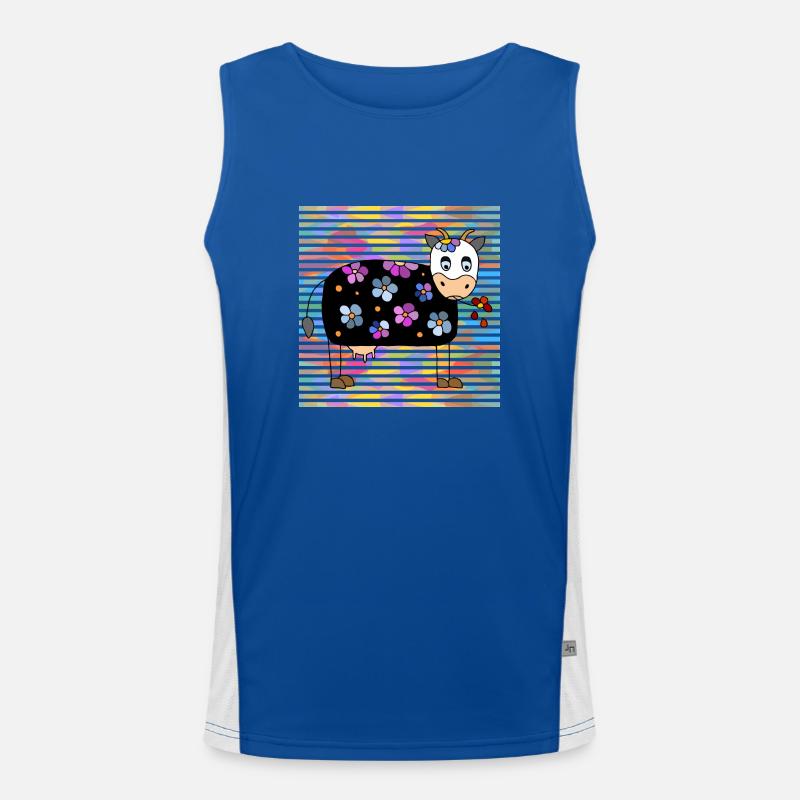 Kuh Funktionelles Kontrast-Tank Top für Männer 