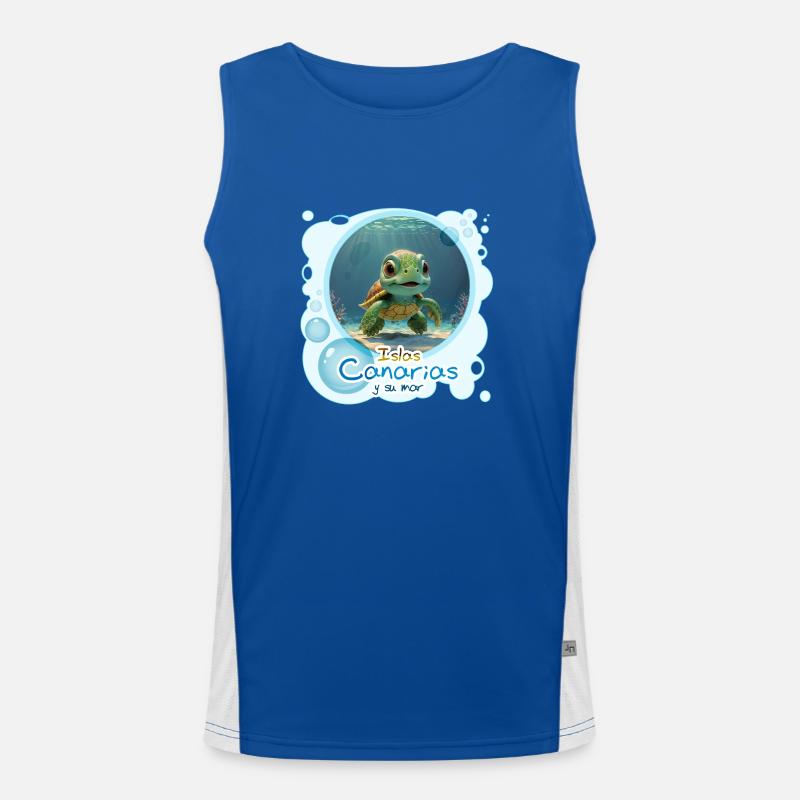 Schildkröte Funktionelles Kontrast-Tank Top für Männer 