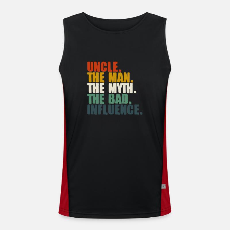 ONKEL, DER MANN, DER MYTHOS, DER SCHLECHTE EINFLUSS Funktionelles Kontrast-Tank Top für Männer 
