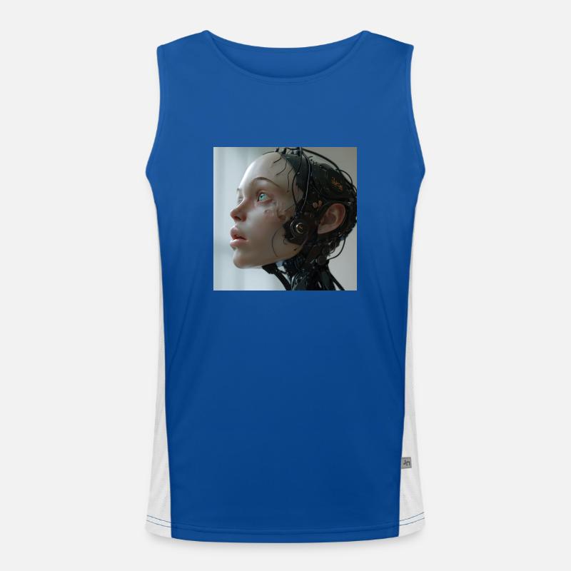 KI Funktionelles Kontrast-Tank Top für Männer 