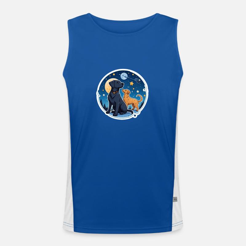 Freunde unter den Sternen Funktionelles Kontrast-Tank Top für Männer 