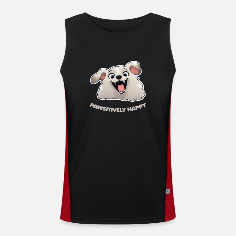 Glück Hündchen Funktionelles Kontrast-Tank Top für Männer 