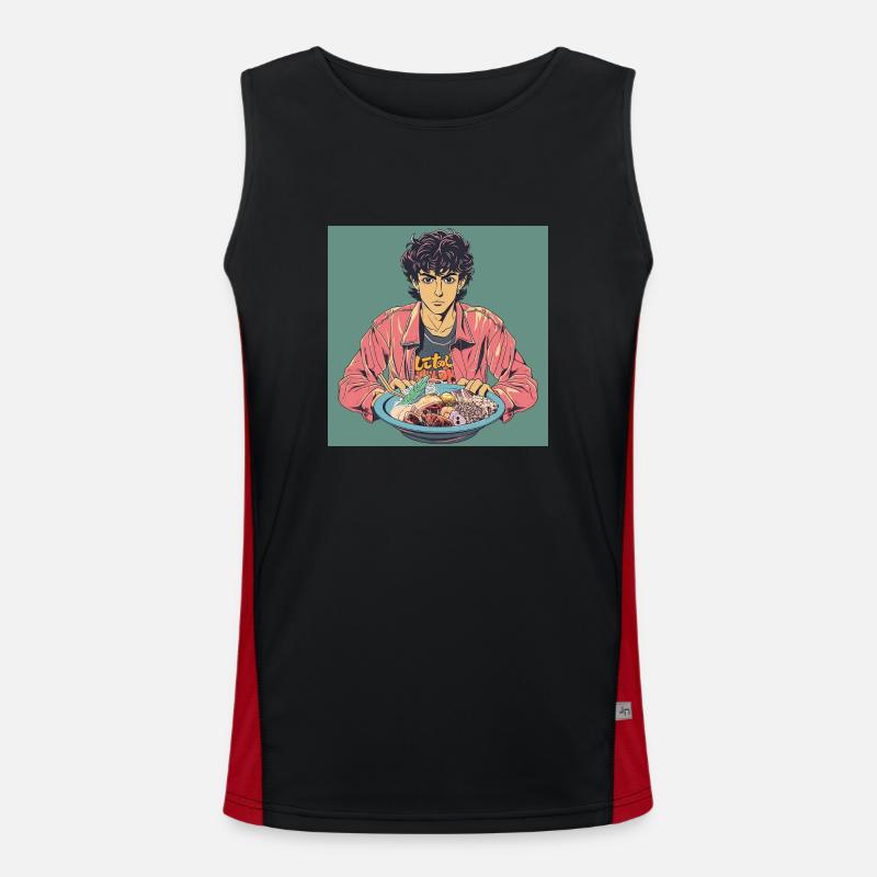 Années 80 Anime Guy Calmant Impression de mode de haute qualité Débardeur respirant contrasté Homme 