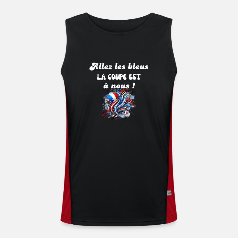 The cup is ours! - Men's Functional Contrast Tank Top - black/red