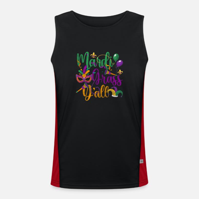 Parade Party Bunt Perlen Funktionelles Kontrast-Tank Top für Männer 