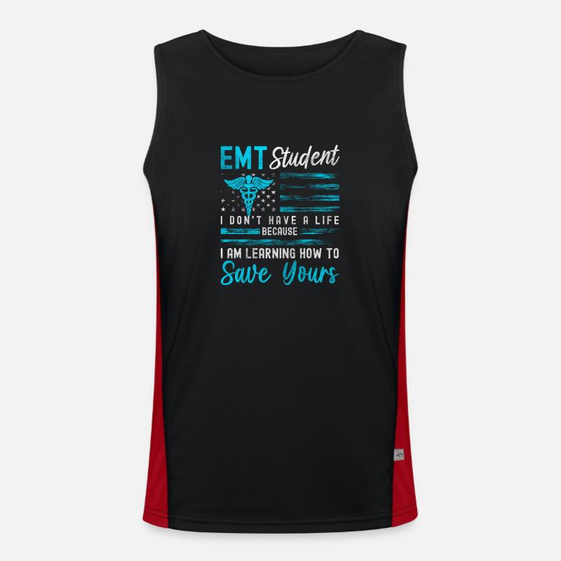 Student Uni Computer Teacher Men's Functional Contrast Tank Top 