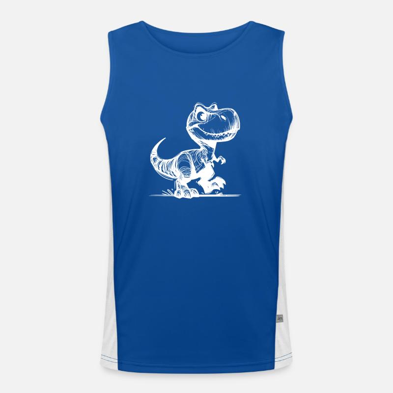 Petit T-Rex mignon Dino Débardeur respirant contrasté Homme 