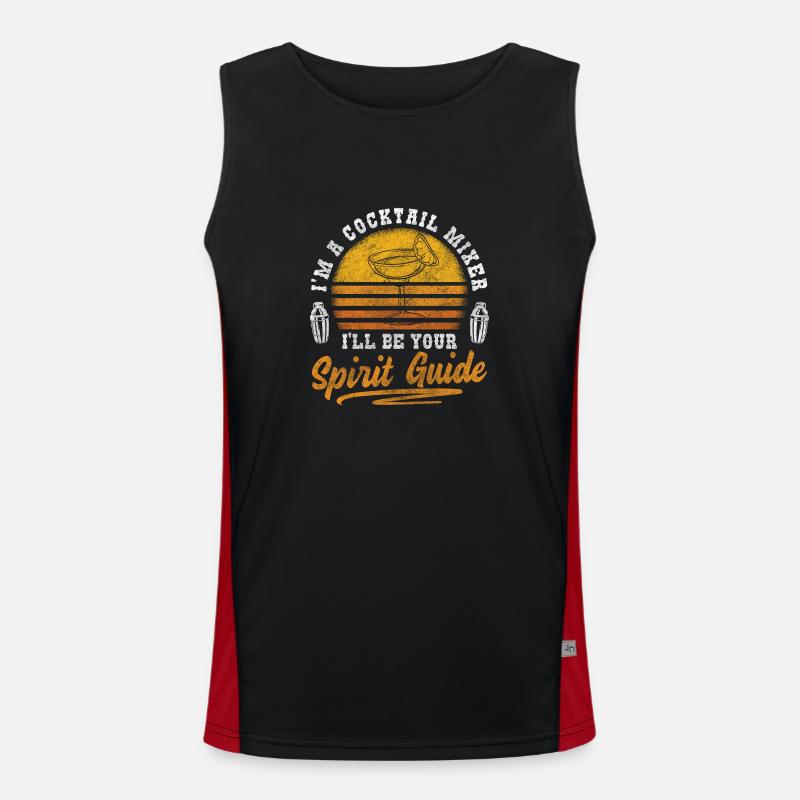 Blender Drinks Drinker Rum - Men's Functional Contrast Tank Top  - black/red