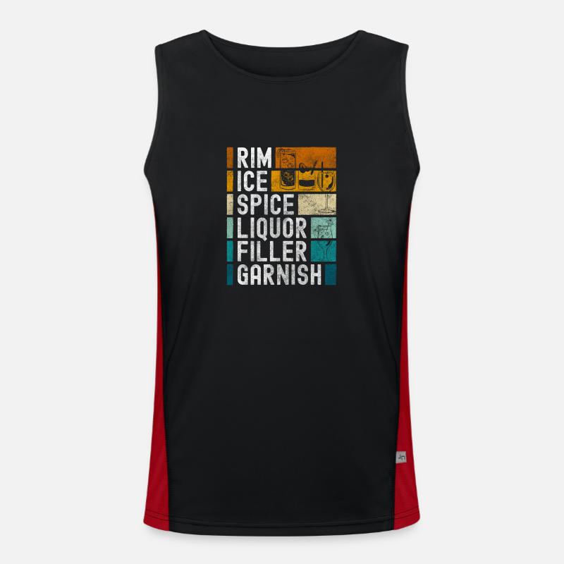 Cocktail Drinks Drink Drink Men's Functional Contrast Tank Top 