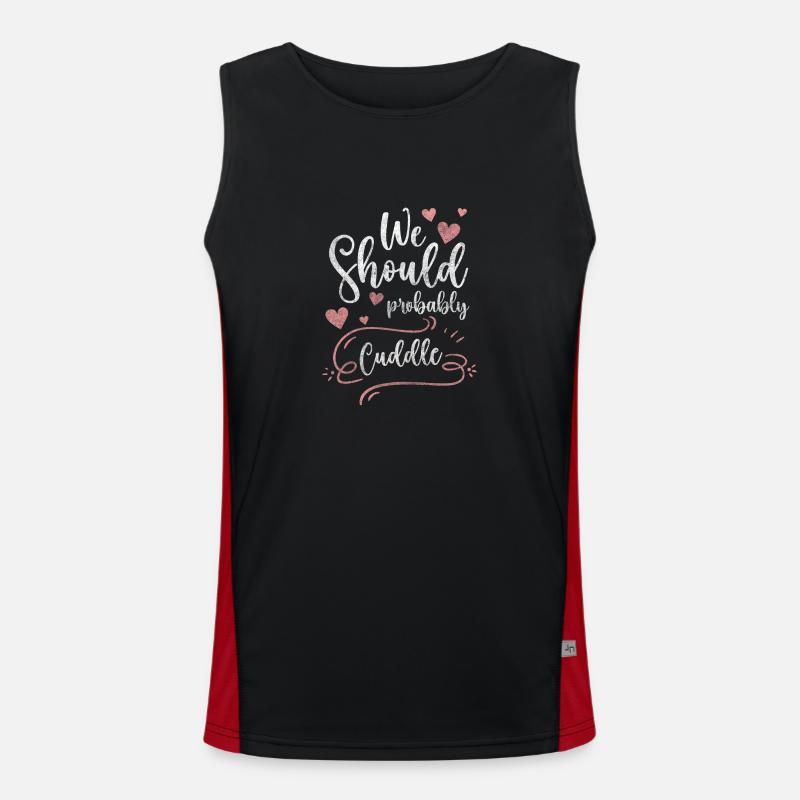 Liebe Nähe Kuschelig Romantisch Funktionelles Kontrast-Tank Top für Männer 
