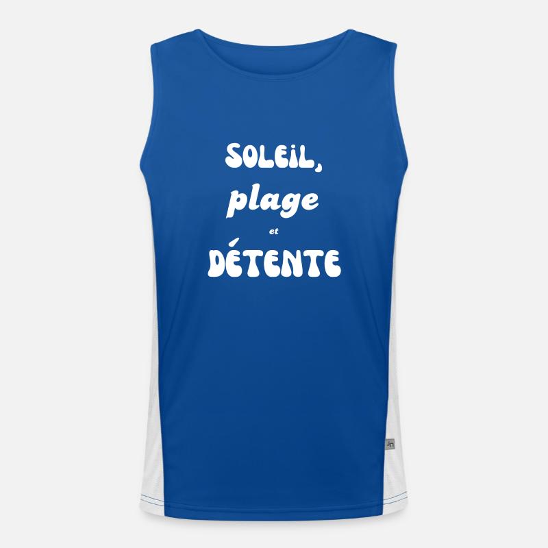 Sun, beach and relaxation Men's Functional Contrast Tank Top 