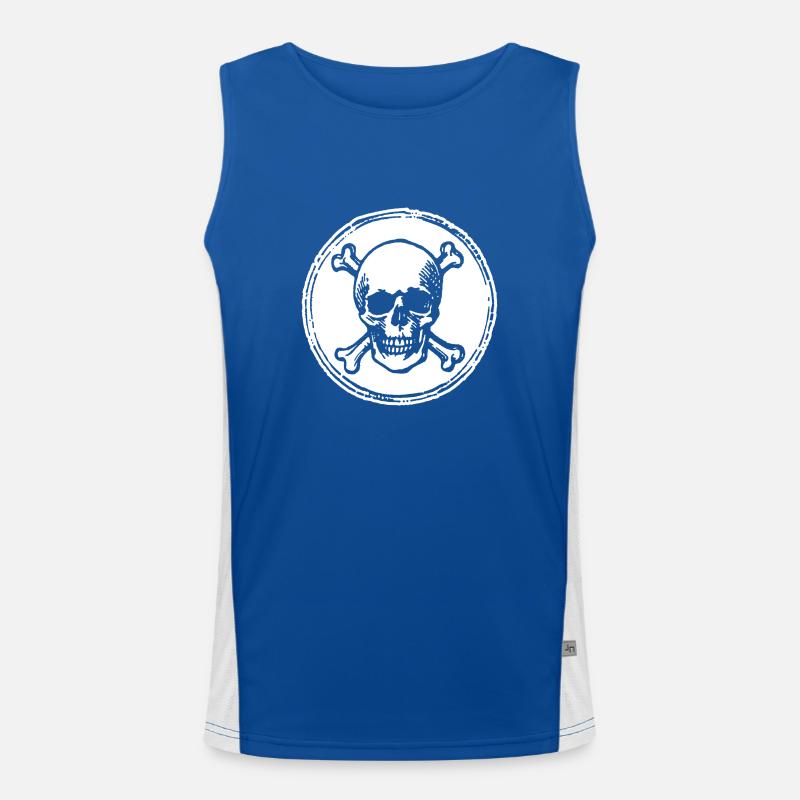 Skull and Bone Pirate Men's Functional Contrast Tank Top 
