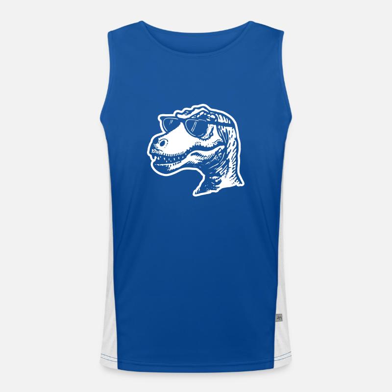 Dino Dinosaurier Funktionelles Kontrast-Tank Top für Männer 