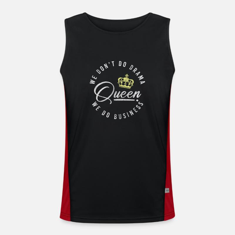 Crown Princess Exaggerate Problems - Men's Functional Contrast Tank Top  - black/red